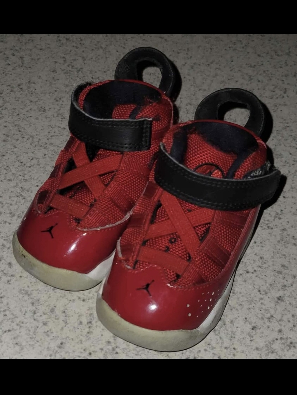 Jordan Red and Black Toddler Sneakers